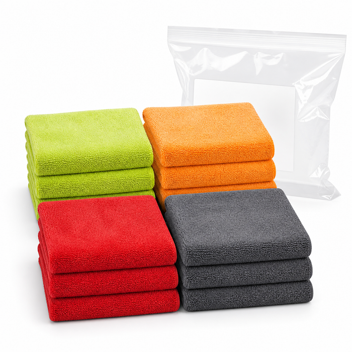 Edgeless Microfiber Detailing Towels - 350 GSM, Paint-Safe, 16 x 16 in