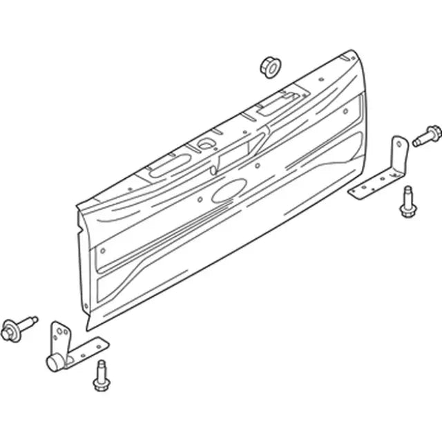 Puerta trasera original de Ford F-150 sin escalón flexible y con aplique - JL3Z9940700C