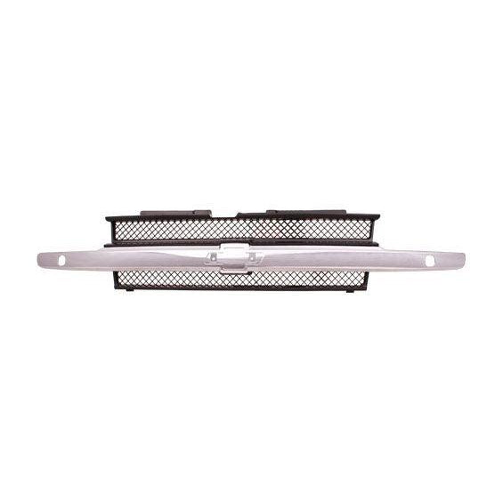 2002-2005 Chevrolet Trailblazer Grille Assembly Include Chrome Moulding With Head Lamp Washer - GM1200498-Partify-Painted-Replacement-Body-Parts