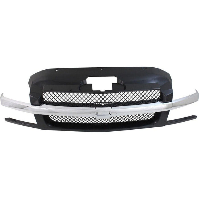 2002-2006 Chevrolet Avalanche Grille Black With Chrome Moulding With Body Cladding - GM1200543-Partify-Painted-Replacement-Body-Parts