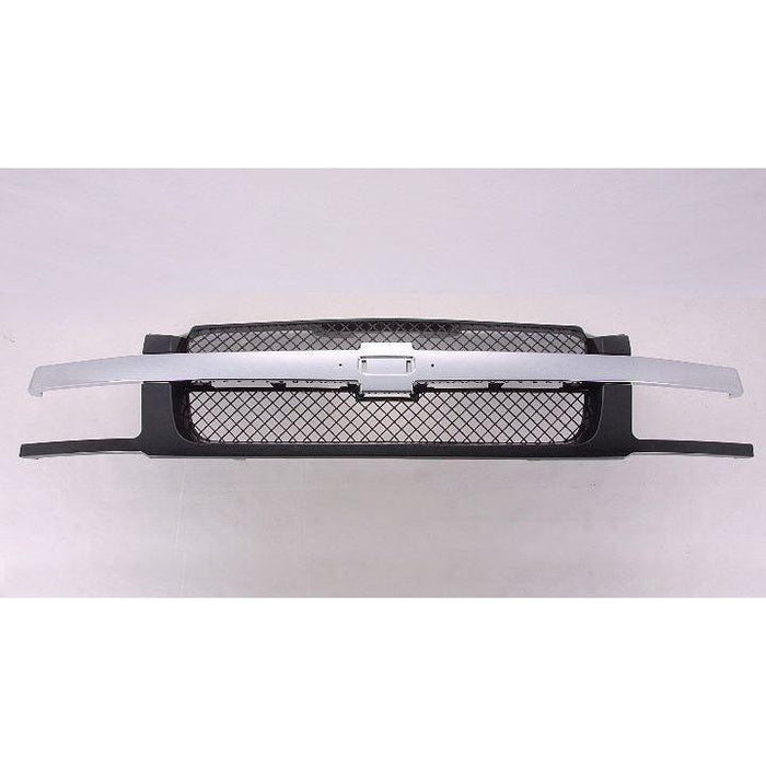 2002-2006 Chevrolet Avalanche Grille Black With Chrome Moulding With Body Cladding - GM1200543-Partify-Painted-Replacement-Body-Parts