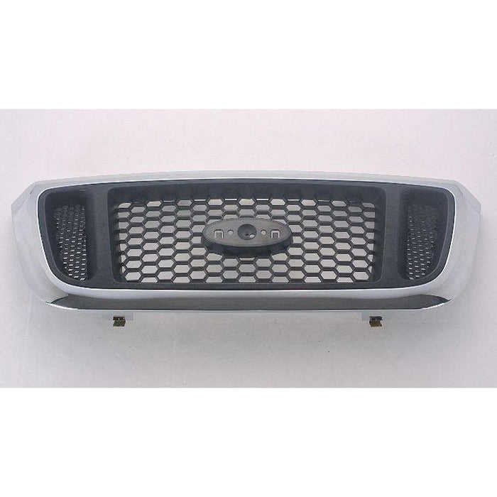 2004-2005 Ford Ranger Pickup 2WD Grille Chrome Gray 4WD - FO1200453-Partify-Painted-Replacement-Body-Parts