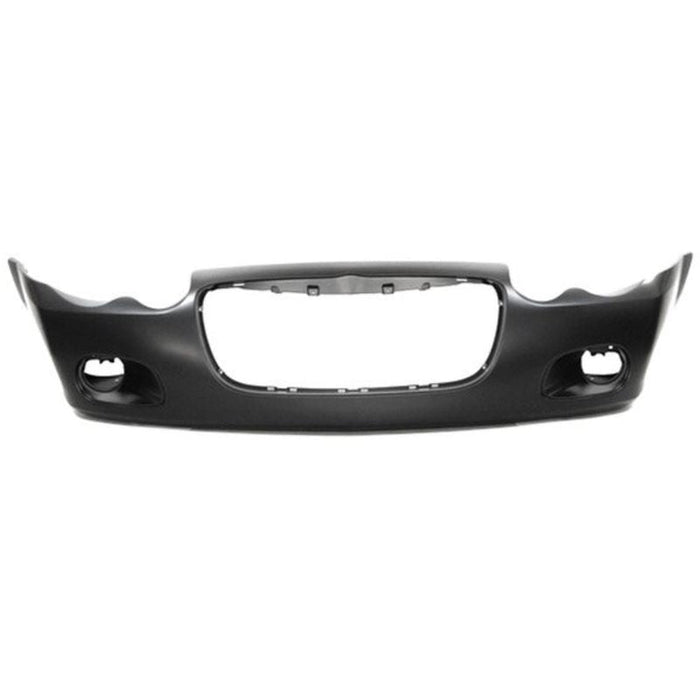 Chrysler Sebring Sedan CAPA Certified Front Bumper With Fog Light Holes & Without Head Lamp Washers - CH1000404C