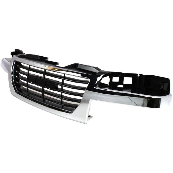 2004-2012 GMC Canyon Grille Chrome Frame With Black Center - GM1200530-Partify-Painted-Replacement-Body-Parts