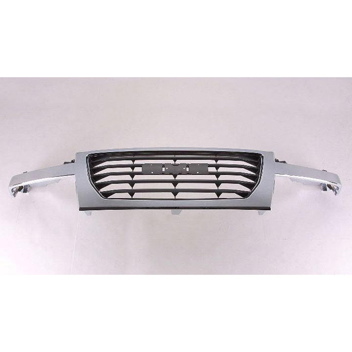 2004-2012 GMC Canyon Grille Chrome Frame With Black Center - GM1200530-Partify-Painted-Replacement-Body-Parts