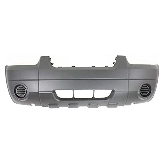 Ford Escape CAPA Certified Front Bumper Without Skid Plate & Flare Holes & Fog Lights - FO1000568C