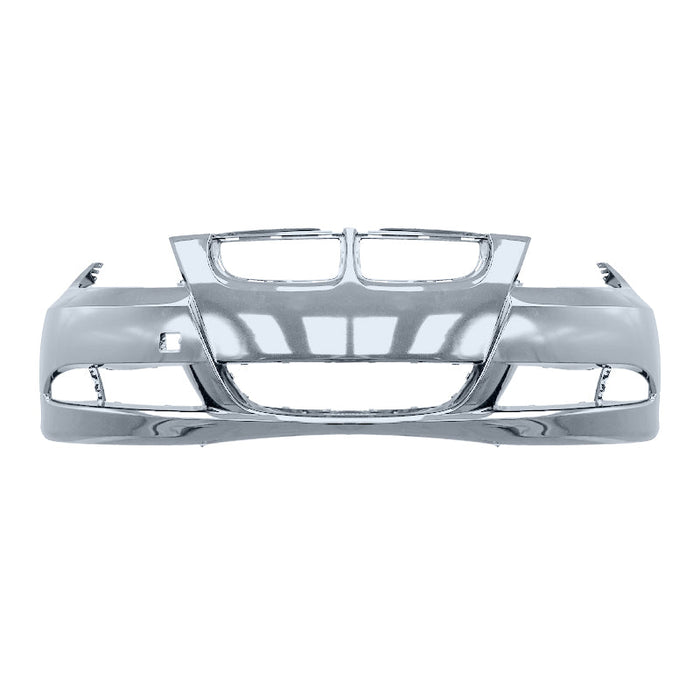 2006-2008 BMW 3-Series Sedan Front Bumper Without Sensor Holes & Without Headlight Washer Holes - BM1000180-Partify-Painted-Replacement-Body-Parts
