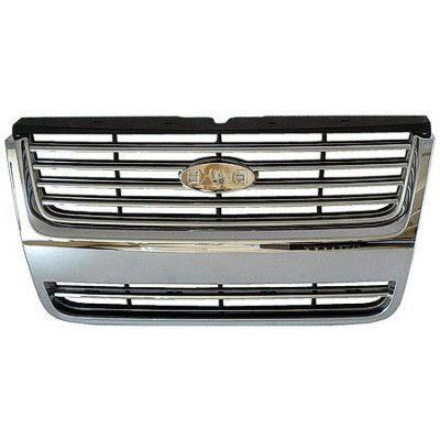 2006-2010 Ford Explorer Grille Chrome Black Xlt-Limited - FO1200476-Partify-Painted-Replacement-Body-Parts