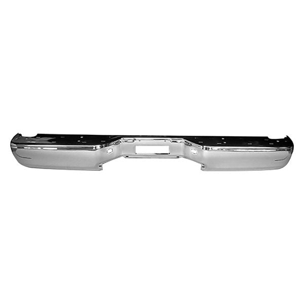 2008-2015 Chrome Nissan Titan Rear Bumper Without Sensor Holes - NI1102151-Partify-Painted-Replacement-Body-Parts