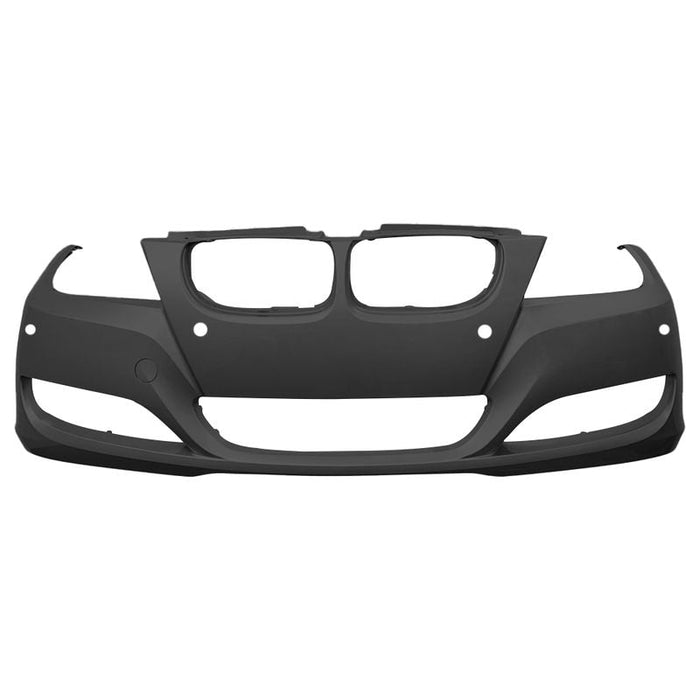 2009-2011 BMW 3-Series Sedan/Wagon Front Bumper With Sensor Holes & Without Headlight Washer Holes - BM1000210-Partify-Painted-Replacement-Body-Parts