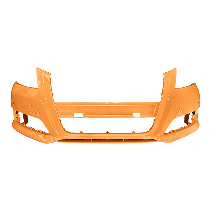 2009-2013 Audi A3 Front Bumper With Sensor Holes & Without Headlight Washer Holes & Without Sport Package - AU1000223-Partify-Painted-Replacement-Body-Parts