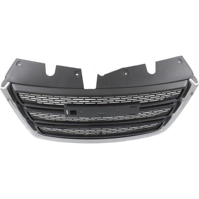 2010-2015 GMC Terrain Grille Matte Black With Chrome Moulding - GM1200630-Partify-Painted-Replacement-Body-Parts