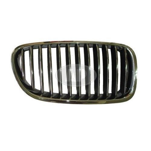 2011-2013 BMW 5 Series Grille Passenger Side Chrome Black Sedan Without Night Vision - BM1200195-Partify-Painted-Replacement-Body-Parts