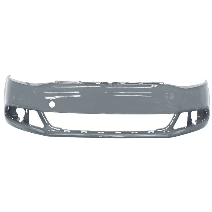Volkswagen Jetta Sedan Non GLI CAPA Certified Front Bumper Without Headlight Washer Holes & Without Sensor Holes - VW1000190C