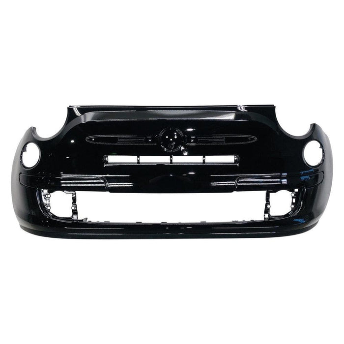 Fiat 500 Pop Non Sport Or X CAPA Certified Front Bumper Without Holes For Chrome Moulding - FI1000100C