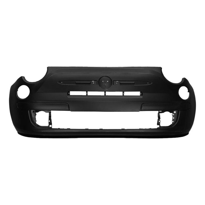 Fiat 500 Pop Non Sport Or X CAPA Certified Front Bumper Without Holes For Chrome Moulding - FI1000100C