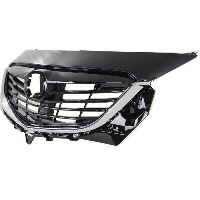 2013-2014 Mazda CX9 Grille Painted Black With Chrome Moulding - MA1200191-Partify-Painted-Replacement-Body-Parts