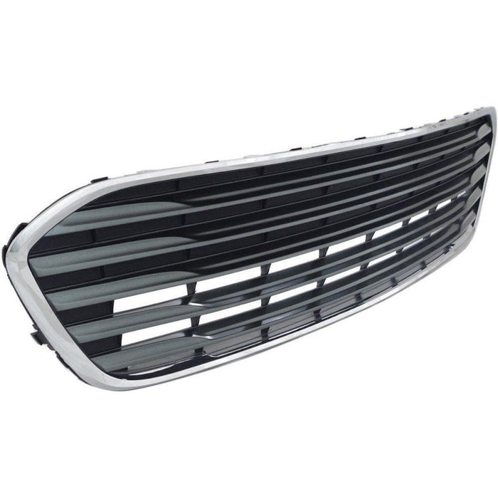 2013-2015 Toyota Avalon Lower Grille Painted Silvr Gray With Chrome Moulding Without Sensor Hole - TO1036146-Partify-Painted-Replacement-Body-Parts