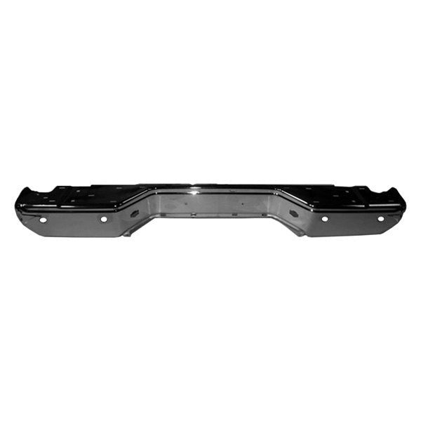 Chrome Nissan Frontier CAPA Certified Rear Bumper With Sensor Holes - NI1102157C