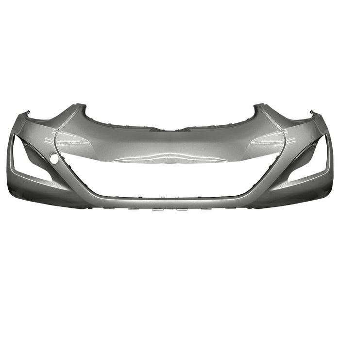 2014-2016 Hyundai Elantra Sedan Front Bumper With Tow Hook Hole - HY1000204-Partify-Painted-Replacement-Body-Parts