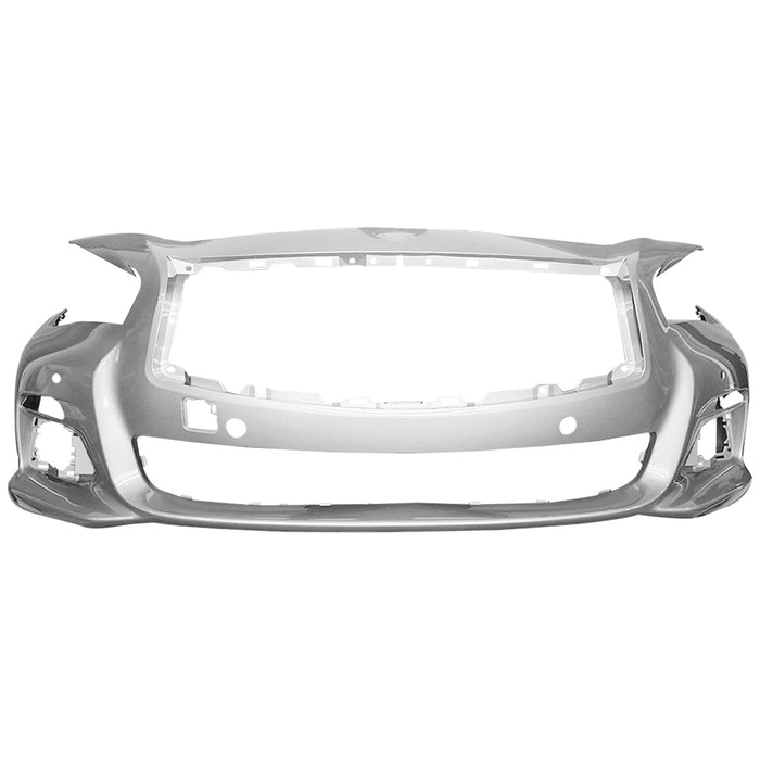 2014-2017 Infiniti Q50 Front Bumper Without Sport Package & With Sensor Holes - IN1000257-Partify-Painted-Replacement-Body-Parts