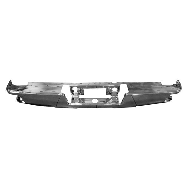 2014-2019 Chrome Chevrolet Silverado/GMC Sierra 1500/2500/3500 Rear Bumper Without Sensor Holes - GM1102558-Partify-Painted-Replacement-Body-Parts