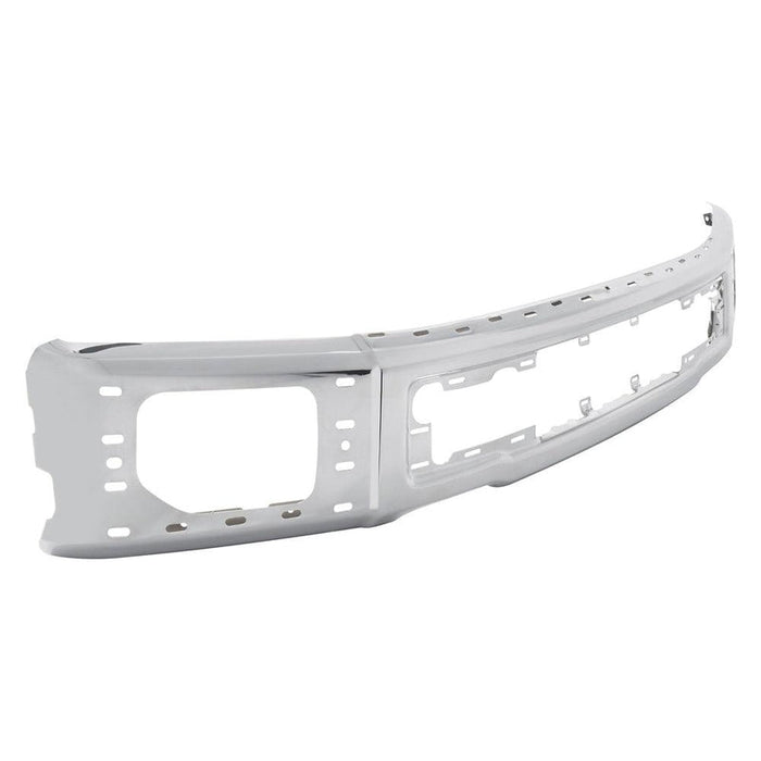 2015-2017 Chrome Ford F-150 Front Bumper With Log Light Holes & With End Cap Holes - FO1002425-Partify-Painted-Replacement-Body-Parts