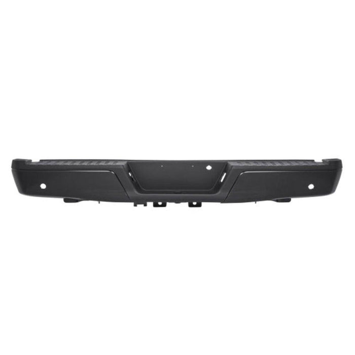 2015-2020 Ford F-150 Rear Bumper Assembly With Sensor Holes & Without Tow Hitch Included - FO1103194-Partify-Painted-Replacement-Body-Parts