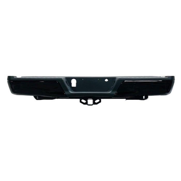 2015-2020 Ford F-150 Rear Bumper Assembly Without Sensor Holes & With Tow Hitch Included - FO1103186-Partify-Painted-Replacement-Body-Parts