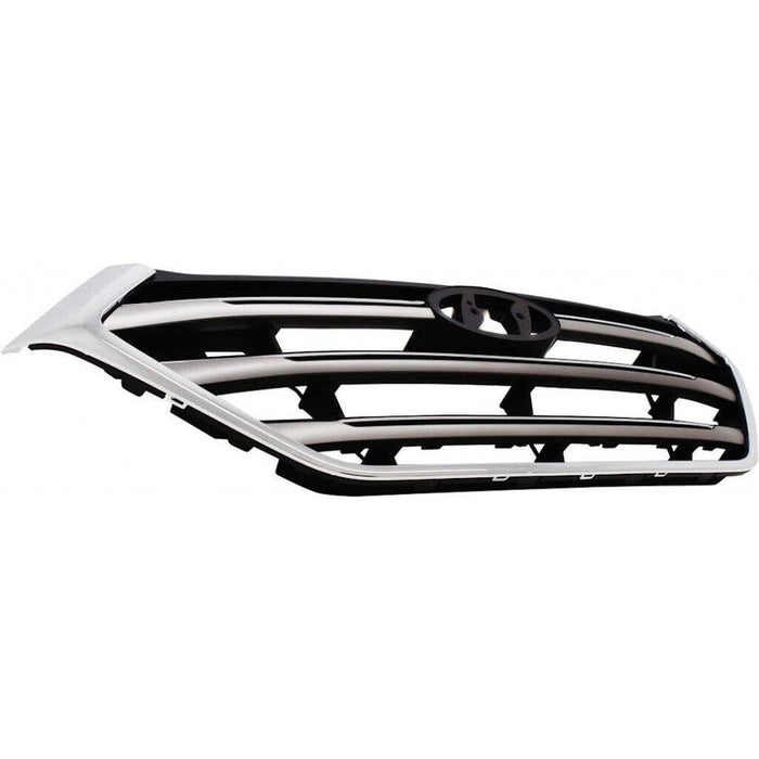 2016-2017 Hyundai Tucson Grille Black/Silver With Chrome Molding - HY1200190-Partify-Painted-Replacement-Body-Parts