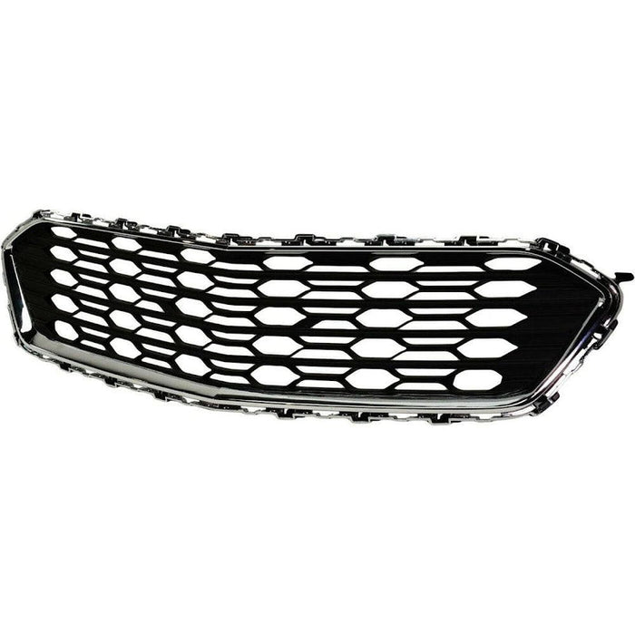 2016-2018 Chevrolet Cruze Hatchback Grille Center Black With Chrome Moulding Without Rs-Package Ls/Lt/L Models - GM1036174-Partify-Painted-Replacement-Body-Parts