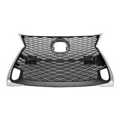 2016-2020 Lexus GS350 Grille Painted Black With Chrome Moulding With Sensor/F-Sport Package - LX1200192-Partify-Painted-Replacement-Body-Parts