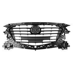 2017-2018 Mazda Mazda 3 Grille Matte Black Mexico Built With Emblem Base For Use With Additional Moulding Sedan/Hb - MA1200216-Partify-Painted-Replacement-Body-Parts