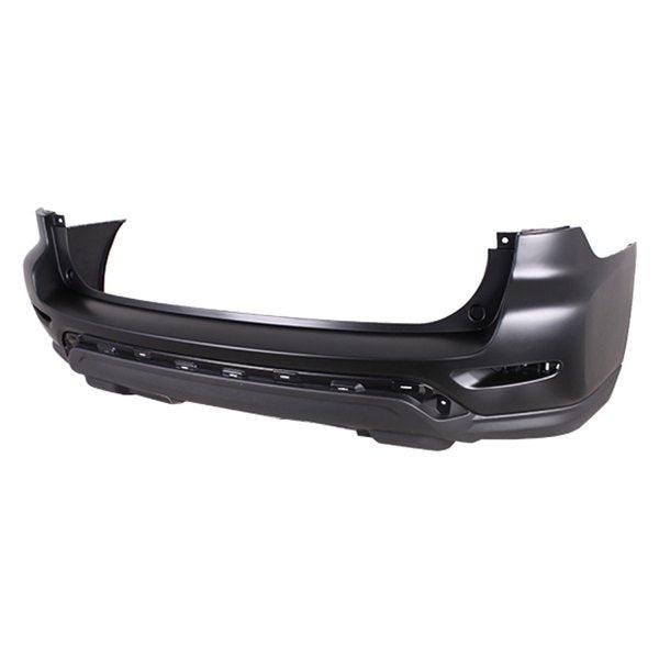 2017-2018 Nissan Pathfinder Rear Bumper Without Sensor Holes & With Trailer Hitch Cutout - NI1100327-Partify-Painted-Replacement-Body-Parts