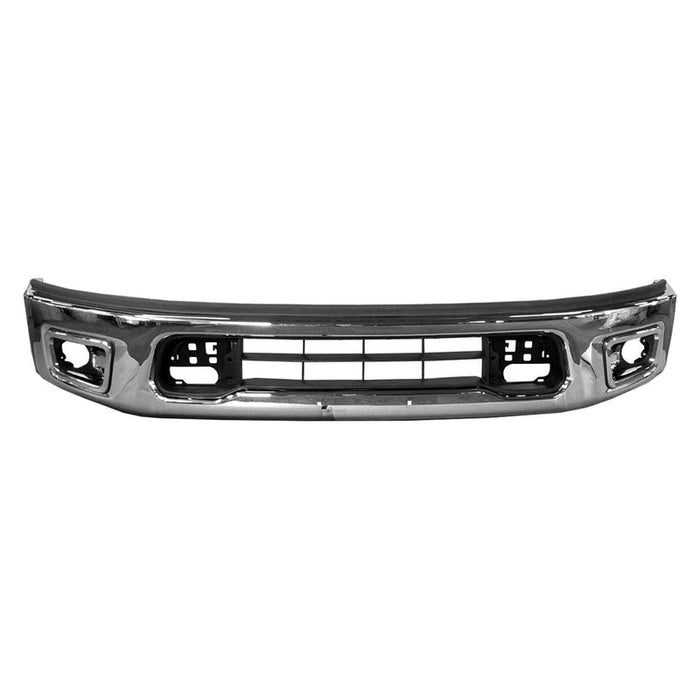 2017-2019 Chrome Nissan Titan Front Bumper Assembly Without Sensor Holes - NI1002153-Partify-Painted-Replacement-Body-Parts
