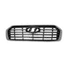 2017-2019 Hyundai Santa Fe Grille Black With Satin Chrome Bars/Frame Use Without Camera - HY1200199-Partify-Painted-Replacement-Body-Parts