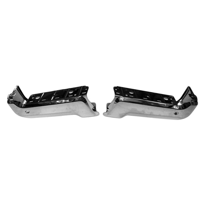 2017-2022 Chrome Ford F250/F350/F450/F550 Rear Bumper Ends With Sensor Holes - FO1102387-Partify-Painted-Replacement-Body-Parts