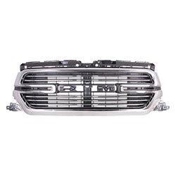 2019-2022 RAM Pickup RAM 1500 Grille Chrome Surround With Chrome Billets With Camera Laramie Model - CH1200418-Partify-Painted-Replacement-Body-Parts