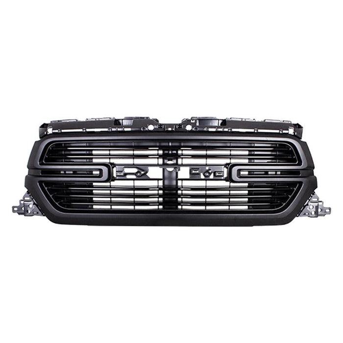 2019-2022 RAM Pickup RAM 1500 Grille Matte Dark Gray Without Surround View Camera - CH1200429-Partify-Painted-Replacement-Body-Parts
