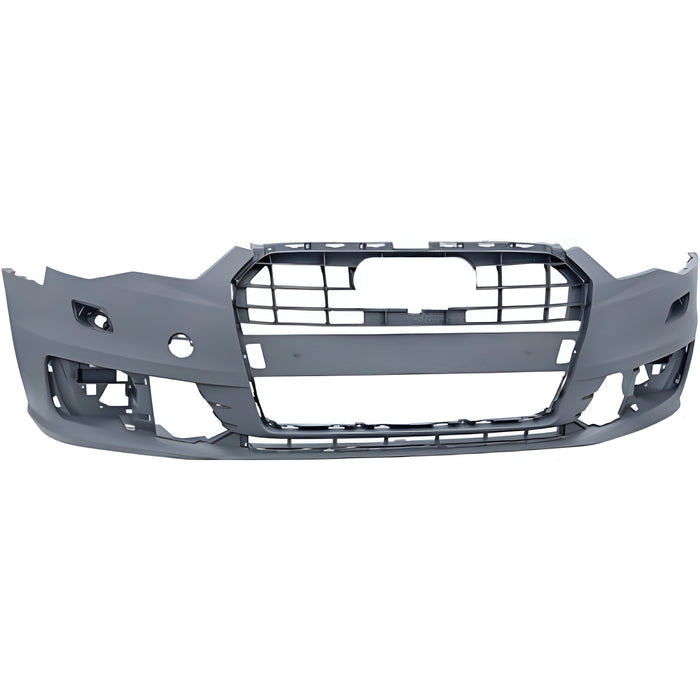 Audi A6 CAPA Certified Front Bumper W/O S-Line Pkg W/Parking Aid W/Park Assist Chrome Trim - AU1000261C