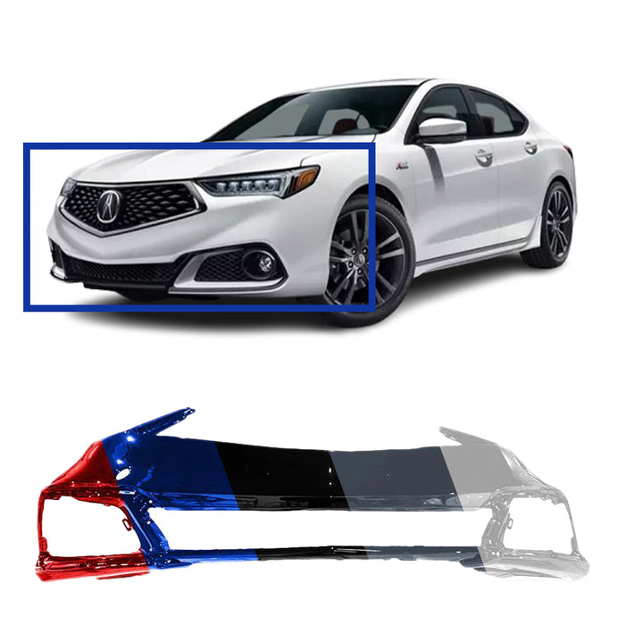 Acura TLX A Spec CAPA Certified Front Bumper Without Sensor Holes - AC1000197C