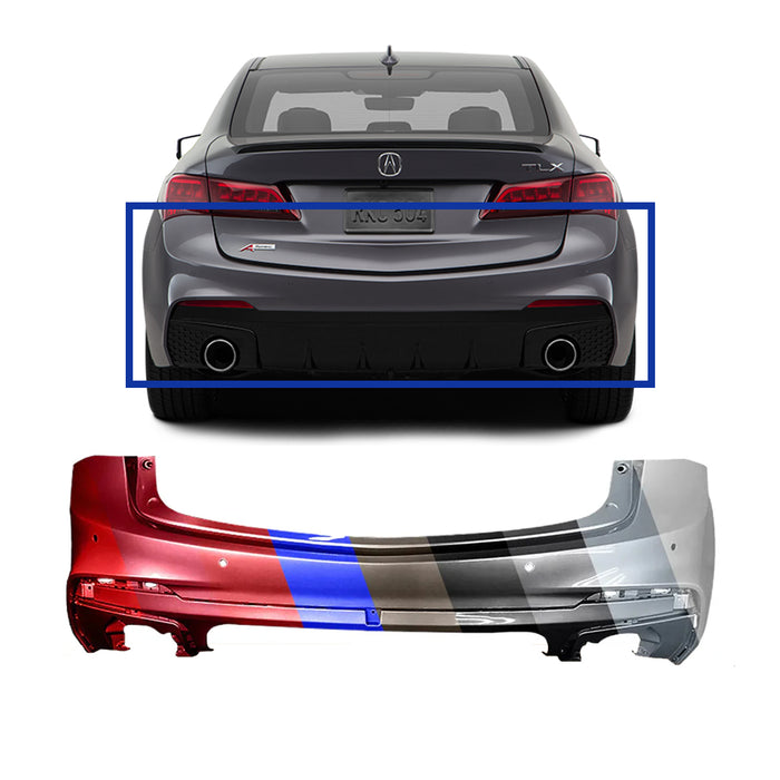 Acura TLX OEM Rear Bumper With Sensor Holes & With A Spec Package - 04715TZ3A51ZZ