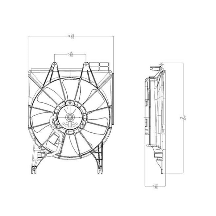 Acura RDX A/C Condenser Fan Assembly Condenser Fan Assembly - AC3113109