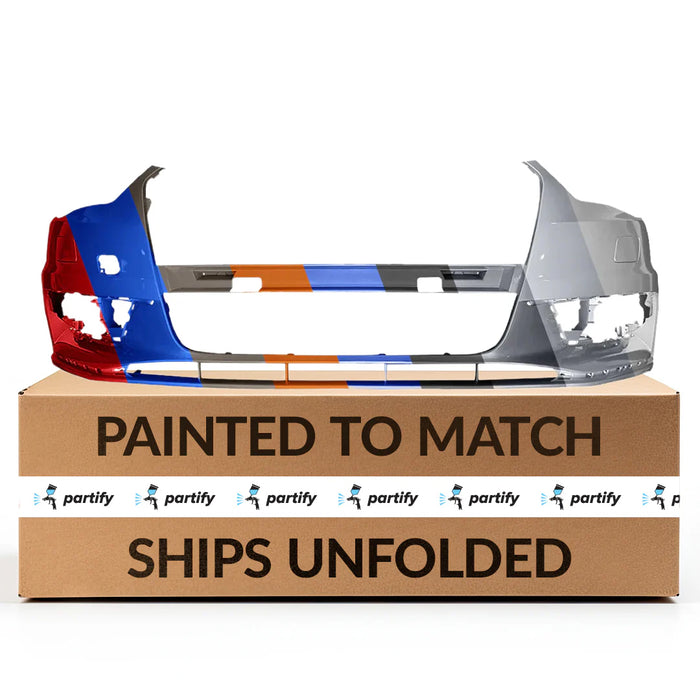 Parachoques delantero original Audi A3 sin orificios para sensores ni lavafaros, sedán/convertible - 8V5807065GRU