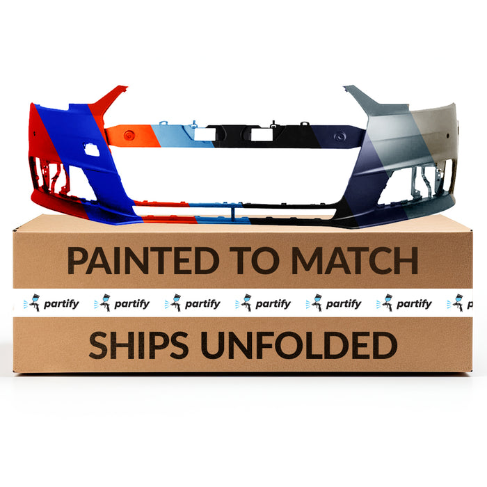 Audi A4 CAPA Certified Front Bumper With Sensor Holes Without Headlight Washer Holes - AU1000236C