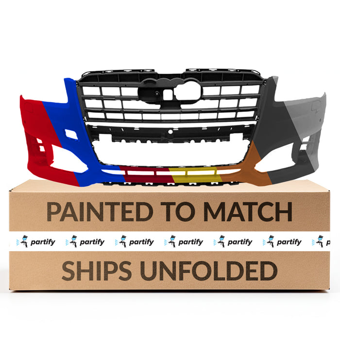 Audi S8 CAPA Certified Front Bumper W/Park Assist Pre-Cut Sensor Holes - AU1000242C