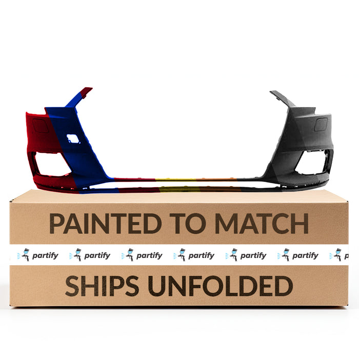 Parachoques delantero con certificación CAPA para Audi A3, sin orificios para sensores ni lavafaros, sedán/convertible sin Sport - AU1000243C