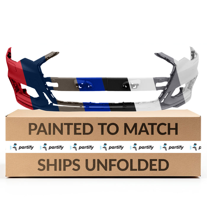 Parachoques delantero Audi A6 Quattro sin orificios para sensores y con orificios para lavafaros - AU1000293