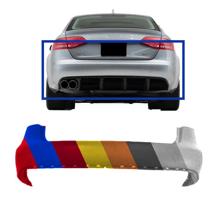 Audi A4 Quattro Wagon Non S-Line CAPA Certified Rear Bumper Without Sensor Holes - AU1100192C