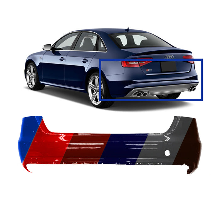 Audi A4 CAPA Certified Rear Bumper With Sensor Holes - AU1100207C